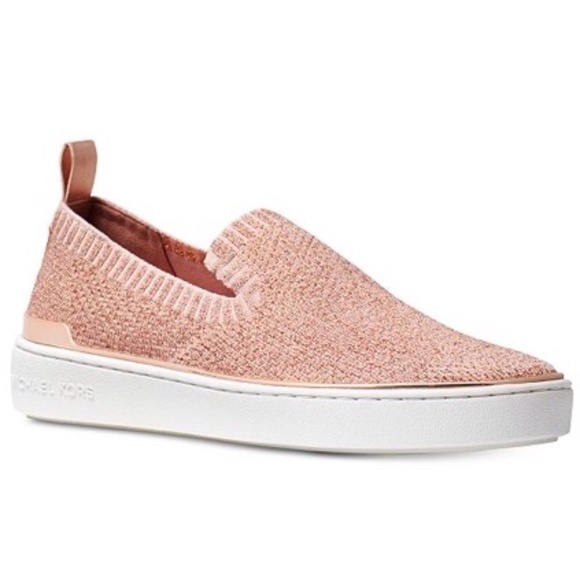MICHAEL KORS Metallic Rose Gold Slip On Sneakers - Picture 8 of 10